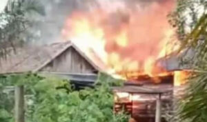 Akibat Amukan Si Jago Merah, Rumah Panggung Milik Warga Sungai Menang Ini Ludes Terbakar | Radar Sriwijaya